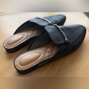 Rachel Zoe Black Loafer Slides